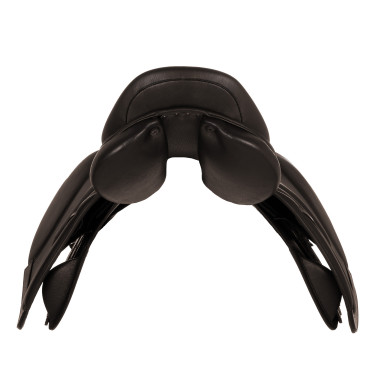 Selle de saut en cuir double modèle Las Vegas Supreme Marron foncé