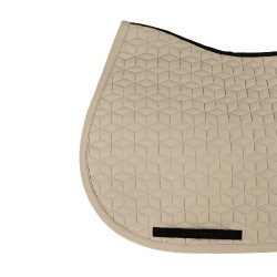 Tapis de selle de saut en matelassage cubique Equestro Oxford tan Rose