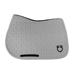Tapis de selle de saut en matelassage cubique Equestro Gris givre Tapis de selle de saut en matelassage cubique Equestro Gris givre