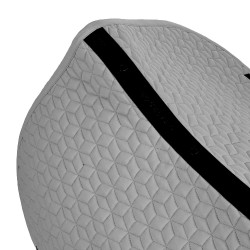Tapis de selle de saut en matelassage cubique Equestro Gris givre Tapis de selle de saut en matelassage cubique Equestro Gris givre