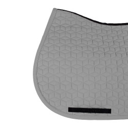Tapis de selle de saut en matelassage cubique Equestro Gris givre Tapis de selle de saut en matelassage cubique Equestro Gris givre