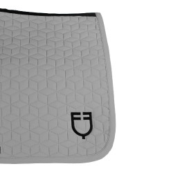 Tapis de selle de saut en matelassage cubique Equestro Gris givre Tapis de selle de saut en matelassage cubique Equestro Gris givre