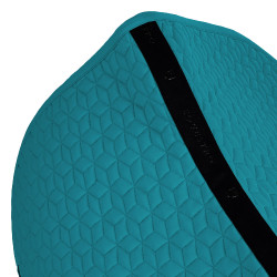 Tapis de selle de saut en matelassage cubique Equestro Pétrole