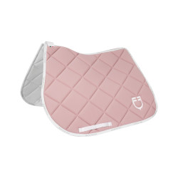 Tapis de selle obstacle en tissu technique respirant édition limitée GP Equestro Rose / blanc
