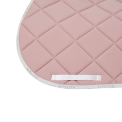Tapis de selle obstacle en tissu technique respirant édition limitée GP Equestro Rose / blanc