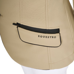 Veste de concours Equestro fille en tissu technique Encens Beige Veste de concours Equestro fille en tissu technique Encens Beige