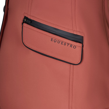 Veste de concours femme en tissu technique stretch Equestro Séquoia Marron
