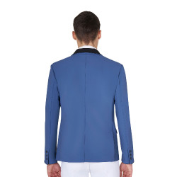 Veste de concours homme 3 boutons Elegance Equestro Bering sea Bleu