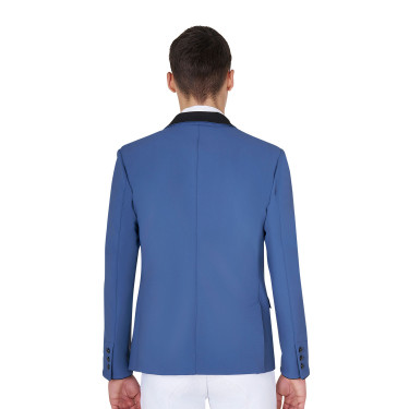 Veste de concours homme 3 boutons Elegance Equestro Bering sea Bleu
