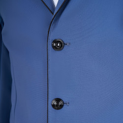 Veste de concours homme 3 boutons Elegance Equestro Bering sea Bleu