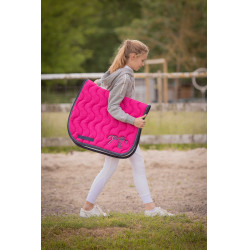 Tapis de selle Pénélope Classique Fushia / marine Rose