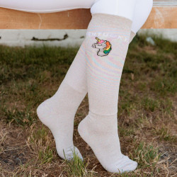 Chaussettes Kentucky Pailletées Licorne Set de 3 Blanc