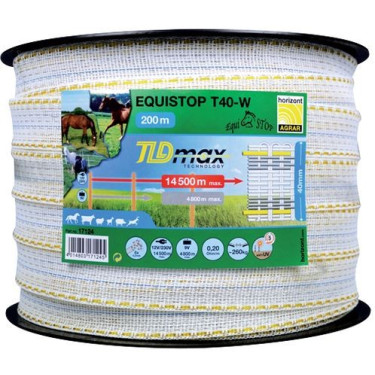 Ruban Equistop Horizont 200 m Blanc