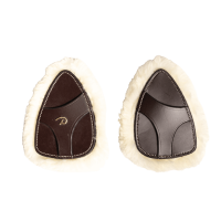 Pad de Protection en Mouton Artificiel pour Collier de Chasse 5 points Dy'on Marron