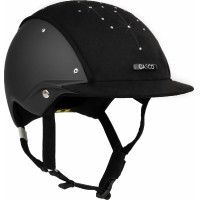 Casque Casco Apart Iconic Brillant noir cristaux moyen