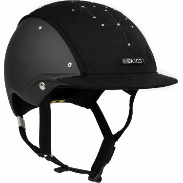 Casque Casco Apart Iconic Brillant noir cristaux moyen