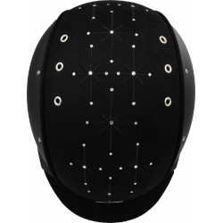 Casque Casco Apart Iconic Brillant noir cristaux moyen