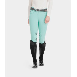 Pantalon X-Design Horse Pilot femme Vert d'eau Bleu