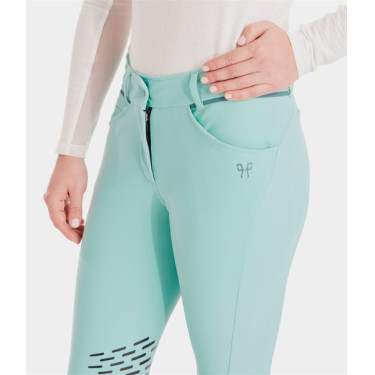 Pantalon X-Design Horse Pilot femme Vert d'eau Bleu