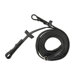 Rênes caoutchouc Stübben Slimline avec crochet 18mm