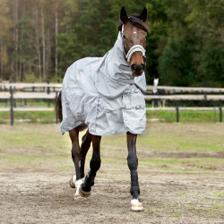 Couverture imperméable Nevada Horze 600 deniers Gris brillant Couverture imperméable Nevada Horze 600 deniers Gris brillant