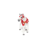 Cheval Arabe blanc en tenue de parade Papo