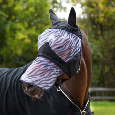 Masque anti-mouches Zebra Horze Masque anti-mouches Zebra Horze