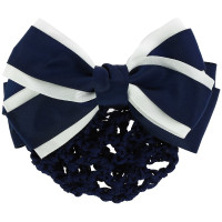 Barrette résille pour cheveux Equithème Duo Bleu marine / blanc