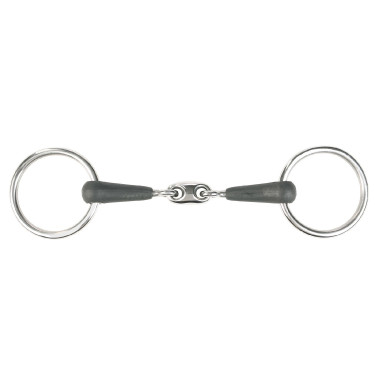 Mors de filet caoutchouc double brisure anneaux Chantilly Horze Mors de filet caoutchouc double brisure anneaux Chantilly Horze