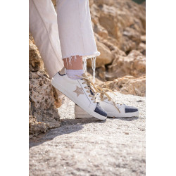 Sneakers Pénélope Neptune Blanc / marine