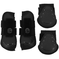 Guêtres et protège-boulets Je t'aime Equithème Noir