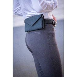 Pochette Pénélope Phone Pocket cuir perforé noir Pochette Pénélope Phone Pocket cuir perforé noir