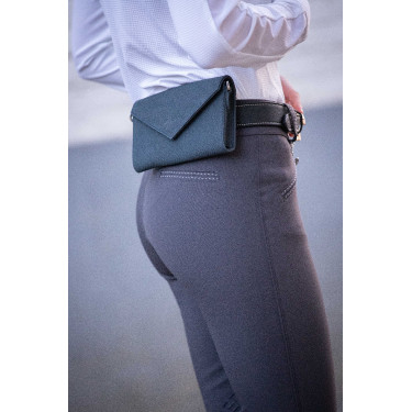 Pochette Pénélope Phone Pocket cuir perforé noir Pochette Pénélope Phone Pocket cuir perforé noir