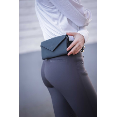 Pochette Pénélope Phone Pocket cuir perforé noir Pochette Pénélope Phone Pocket cuir perforé noir