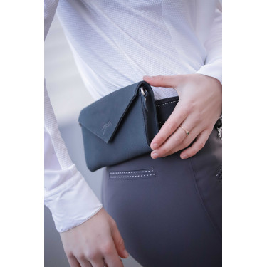 Pochette Pénélope Phone Pocket cuir perforé noir Pochette Pénélope Phone Pocket cuir perforé noir