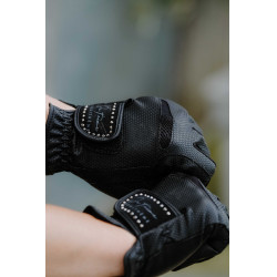 Gants Je t'aime Equithème Strass Noir Gants Je t'aime Equithème Strass Noir