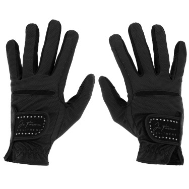Gants Je t'aime Equithème Strass Noir Gants Je t'aime Equithème Strass Noir