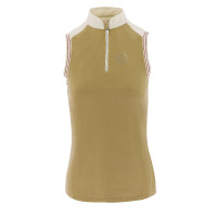 Polo Equithème jersey sans manches Taupe