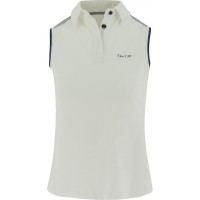 Polo Equit'M sans manches Femme Blanc