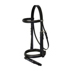 Muserolle combinée 1001 Waterord Noir / noir argenté Muserolle combinée 1001 Waterord Noir / noir argenté