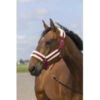 Licol Equithème Nylon Mouton Bordeaux / blanc