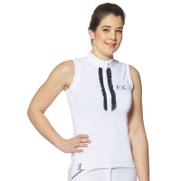 Polo Flags & Cup Cacimba sans manches Blanc / marine