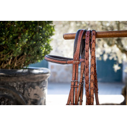 Rênes tressées Pénélope US Noisette Marron Rênes tressées Pénélope US Noisette Marron