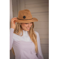 Chapeau Pénélope Rafia Camel Marron