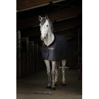 Couverture d'écurie Equithème Teddy doublée mouton synthétique Bleu marine