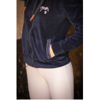 Sweat zip Emy Velvet Pénélope Bleu marine