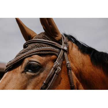 Bonnet chasse mouche Equithème Hexalight Marron Bonnet chasse mouche Equithème Hexalight Marron