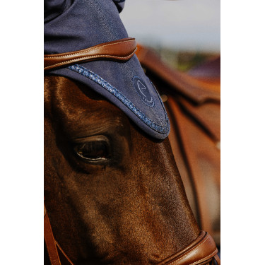 Bonnet chasse mouche Je t'aime Equithème Origine Bleu marine Bonnet chasse mouche Je t'aime Equithème Origine Bleu marine