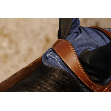 Bonnet chasse mouche Je t'aime Equithème Origine Bleu marine Bonnet chasse mouche Je t'aime Equithème Origine Bleu marine