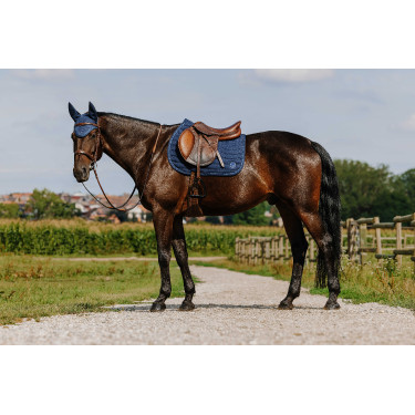 Bonnet chasse mouche Je t'aime Equithème Origine Bleu marine Bonnet chasse mouche Je t'aime Equithème Origine Bleu marine